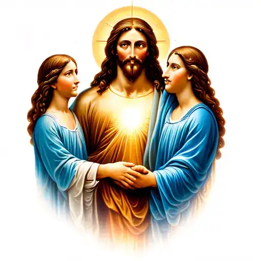 Jesus Family Holding Hands