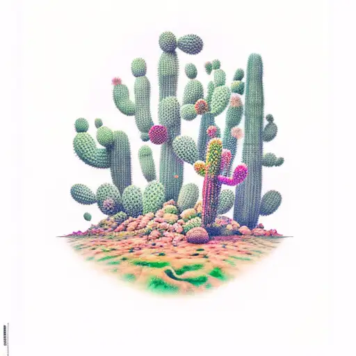 Cactus Morhphing Into Pine Tree