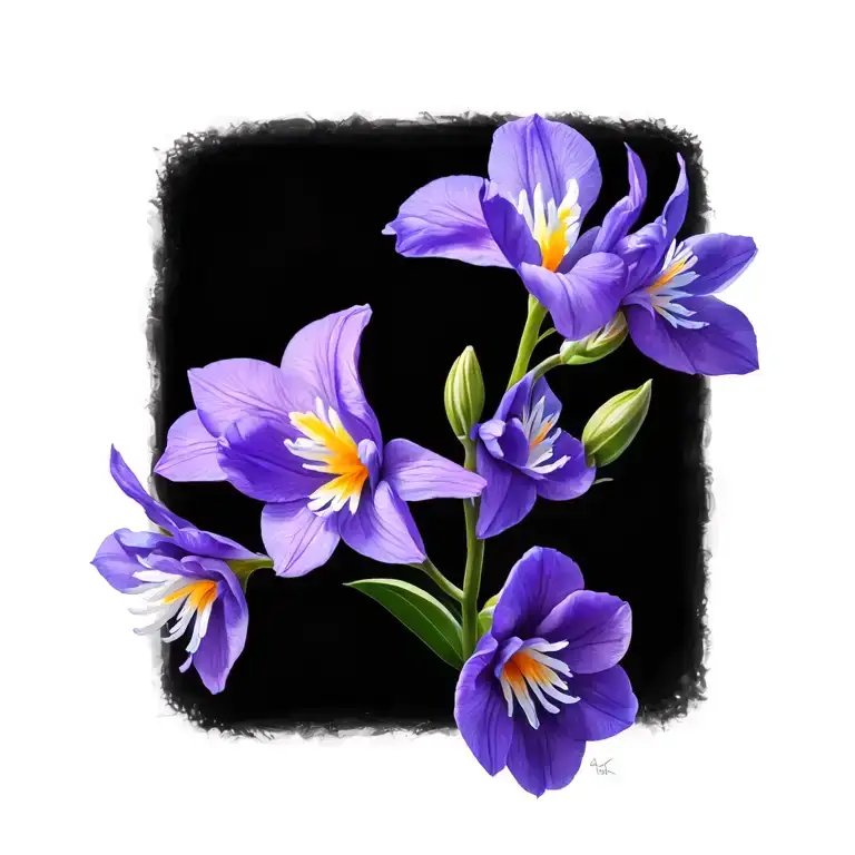 Freesias Purple With Stem