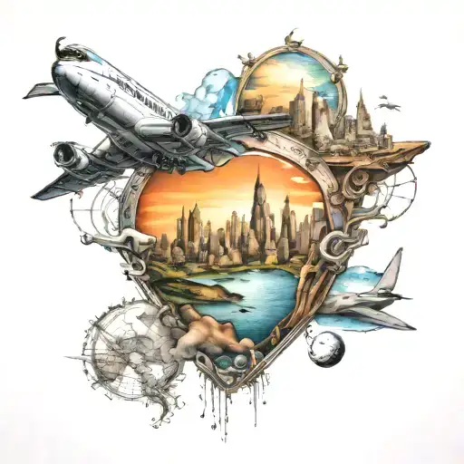 Travel Tattoo With The World