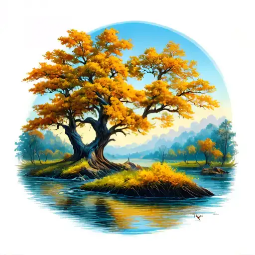 Nature Like Trees River And Chasse Patterns