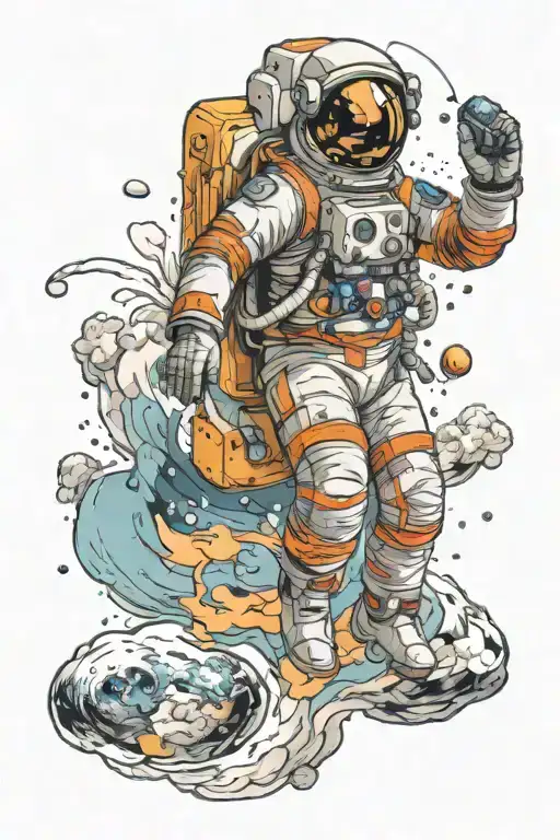Astronaut Floating In Space