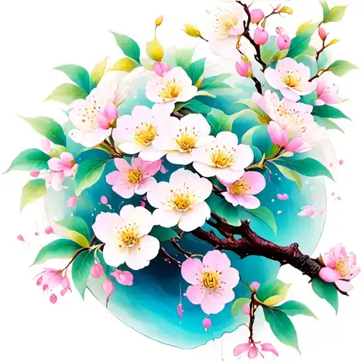 Plum Blossom Ikebana Floral Arrangement