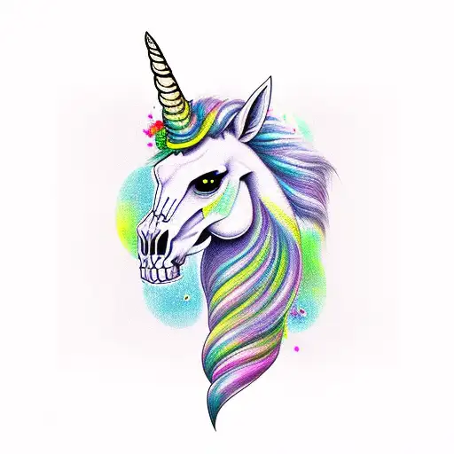 Half Skeleton Unicorn