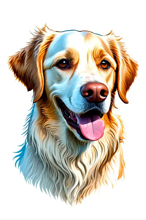 My Pet Golder Retriever Dog Smiles