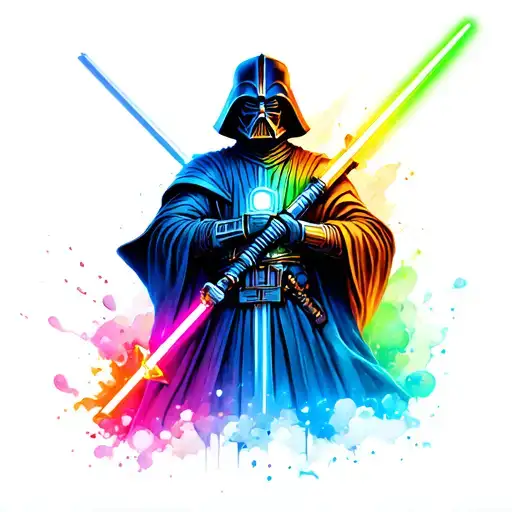 Jedi Knight Symbol Rainbow Colored