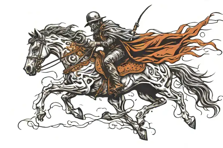 Death Riding Horse Galloping