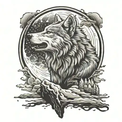 Wolf Howling At The Moon