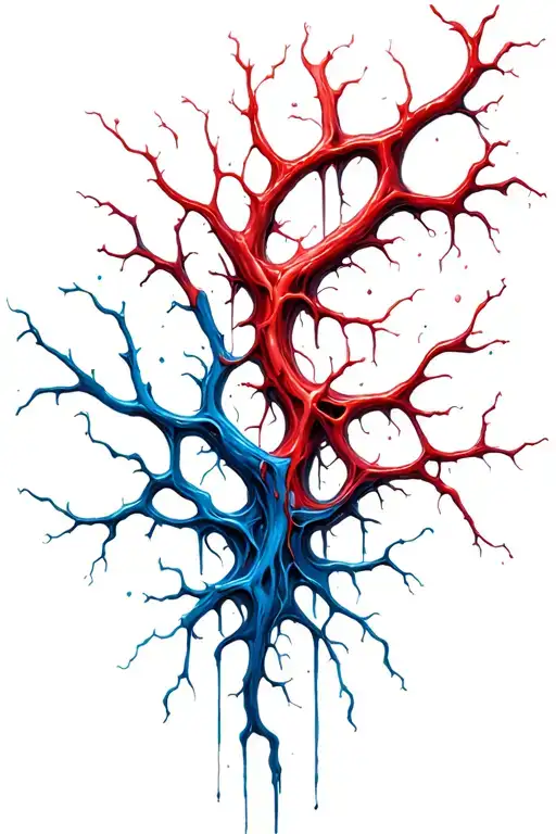 Blood Veins Red And Blue Haiti