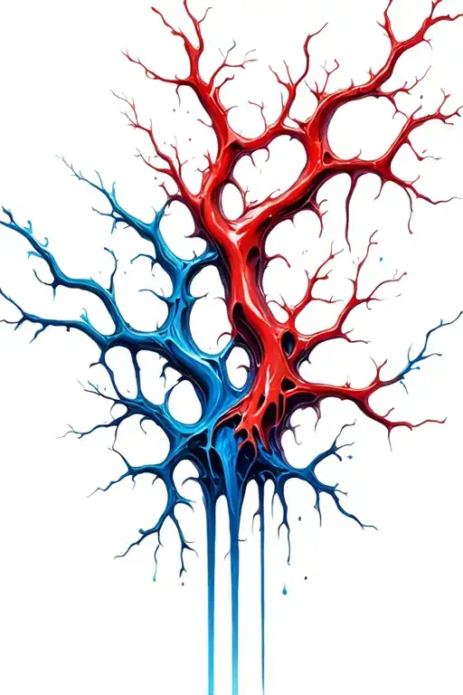 Blood Veins Red And Blue Haiti