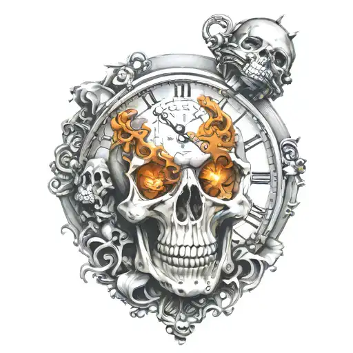 Skull Street Clock