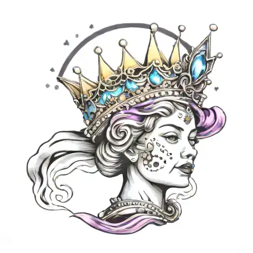 Queen Crown And Galaxy