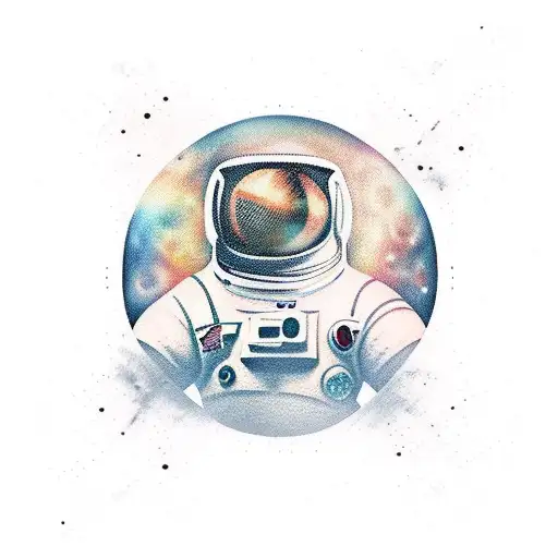 Mayan Astronaut Space Background