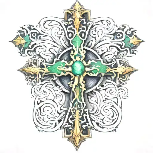 Cross That Showcases An Italian And Irish Heritage