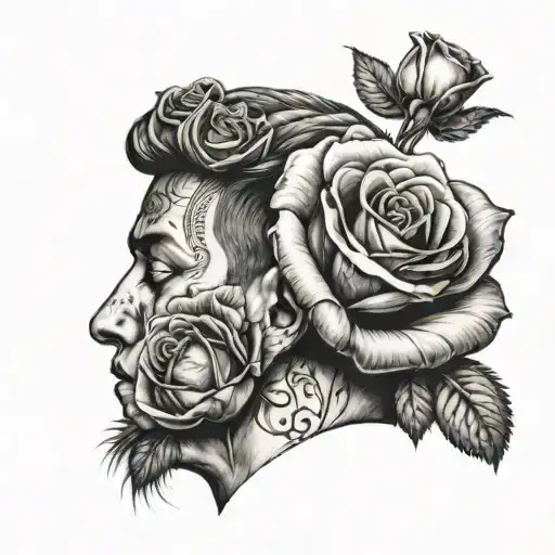 Small Person With Rose On Head