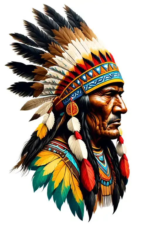 Native American Warrior Face Made