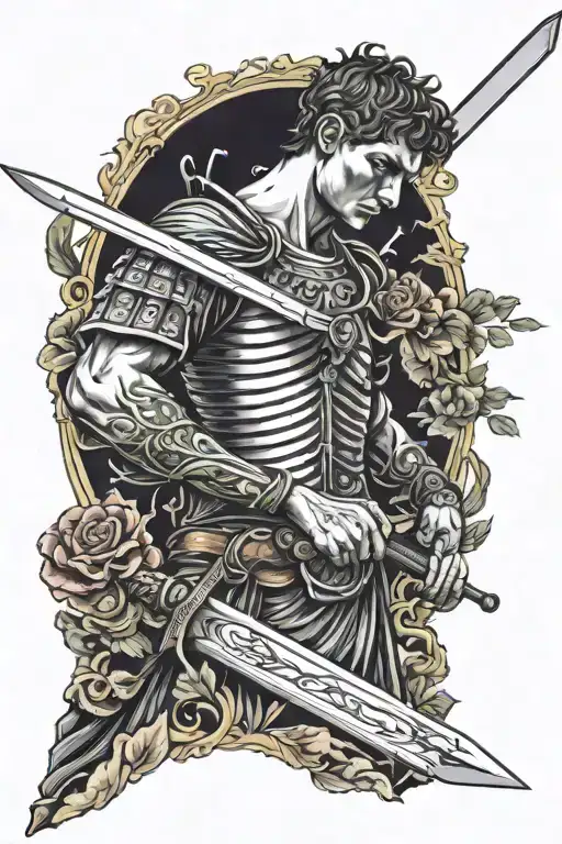 Augustus Stabbed With A Sword