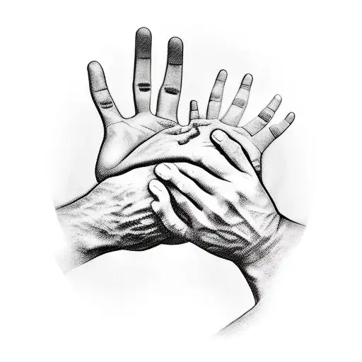 Hands Father And Son