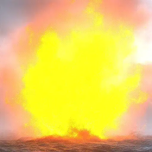 Fire Flames Flying To The Ground And Burning Up