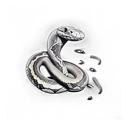 A Snake Protecting A Scarred Arm