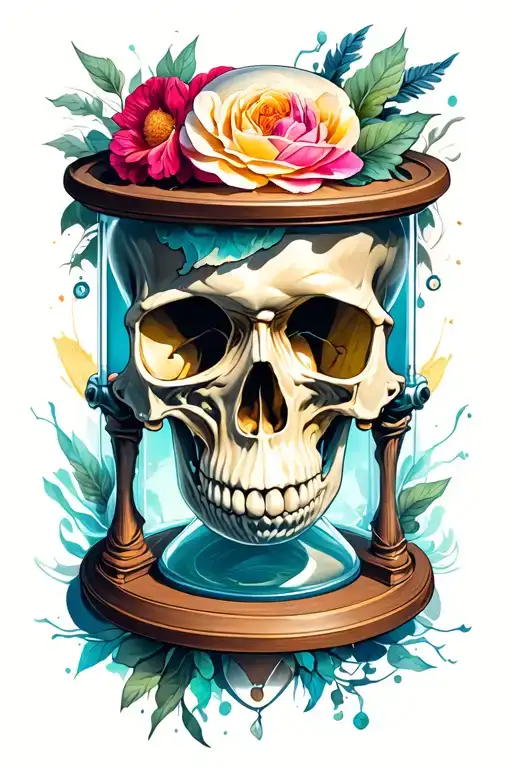 Hourglass Skull Inside