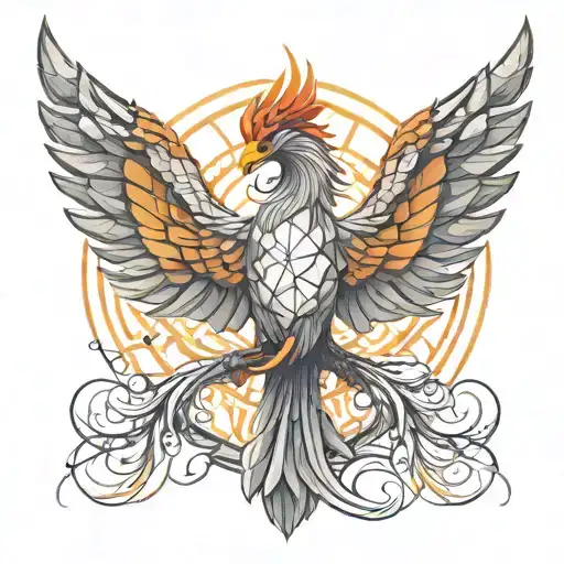 Geometric Phoenix Rising