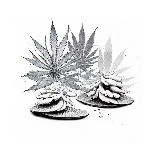 Plant Leaves Marijuana Mushrooms Forest