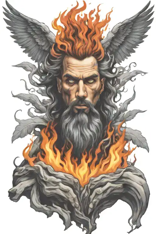 Man With Hair On Fire