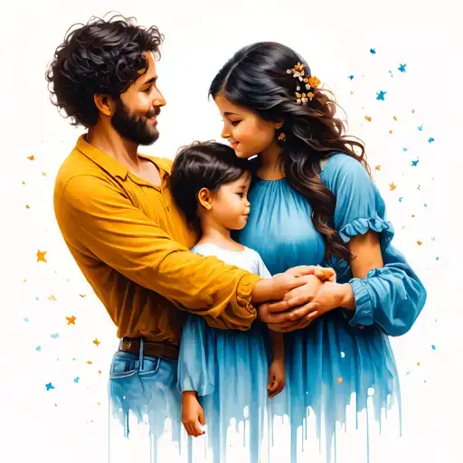 Father Mother Daughter And Son Holding Hands