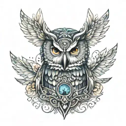 Athenea Owl Warrior Lady