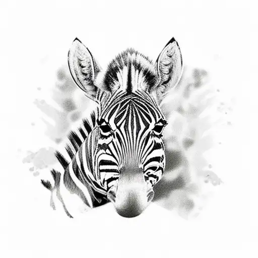 Zebra Drinking Coffee