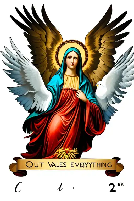 Loyalty Out Values Everything Virgin Mary 2 Doves
