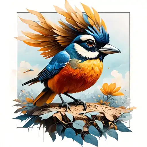 Bird Made Out Of Architecture Elements