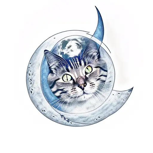 Luna The Cat And The Moon