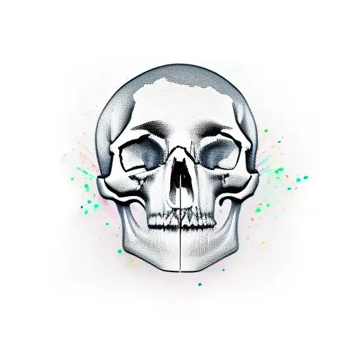 Girl With Skull Sculpture