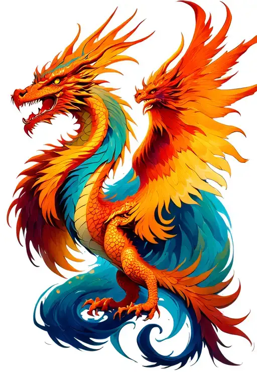 Phoenix And Dragon