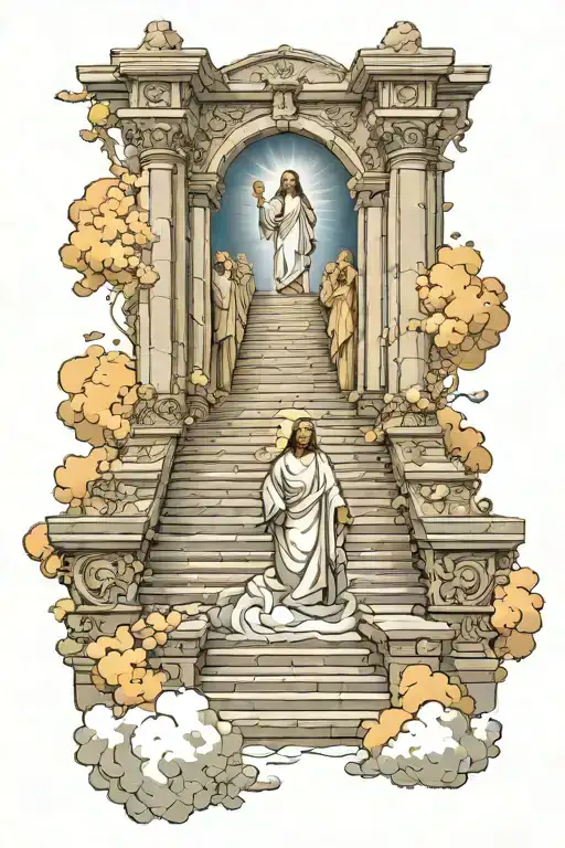 Jesus Stairway To Heaven Gates