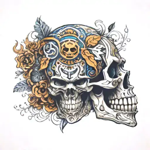 Tribal Siglism Skull