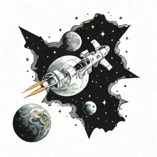 Per Aspera Ad Astra Space Stars Enterprise