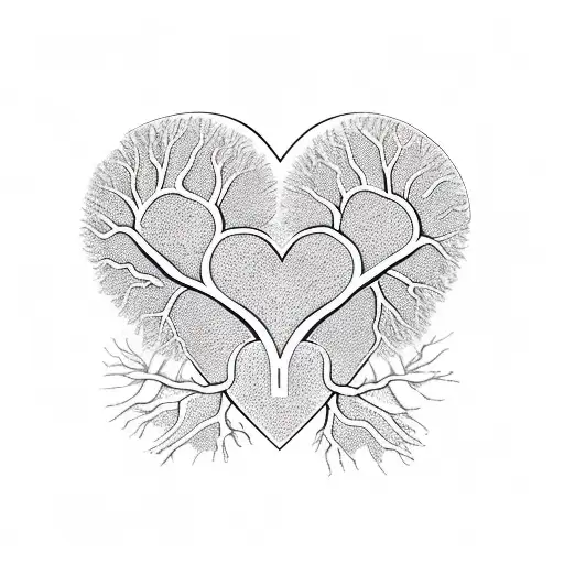 Family Tree With The Roots Forming A Heart