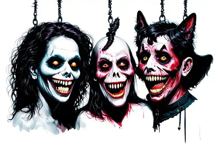 Horror Characters Hanging Out Like Friends