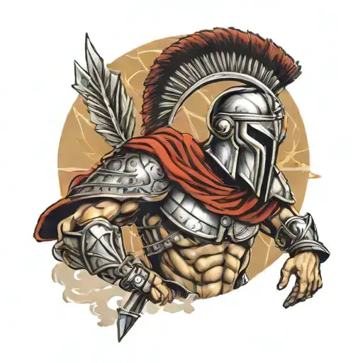 Spartan Warrior Holding
