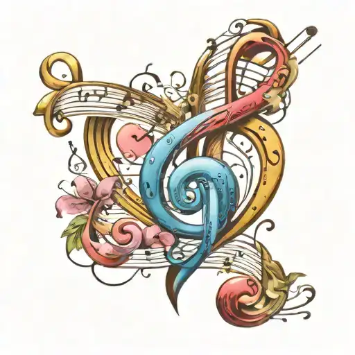 Infinity Symbol Music Notes Hearts