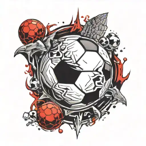 Red And Black Soccer Theme