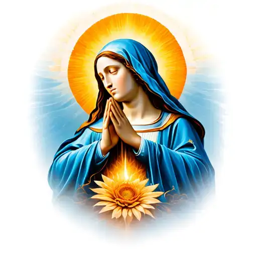 Mary Praying Looking Up