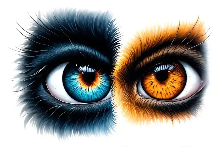 Half Wolf Half Human Eye