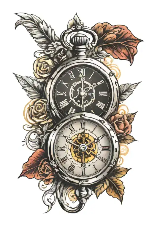 Christian Cross And Stopwatch