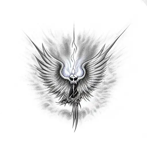 Grim Reaper Conjuring A Phoenix From The Ashes