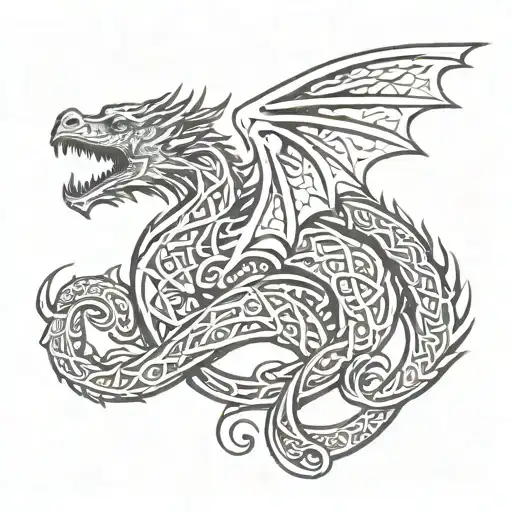 Celtic Dragon Sleeping