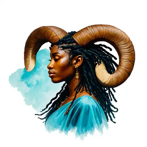 Aries Black Woman With Dreads Strengthened By God